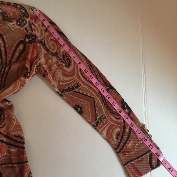 Chico’s Paisley Print Long Sleeve Top - Picture 6 of 8